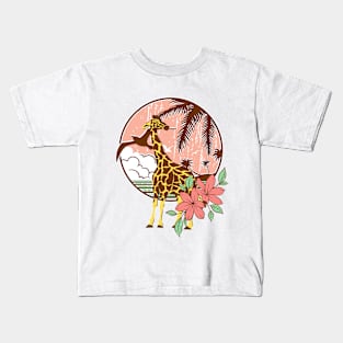 Girly giraffe Kids T-Shirt